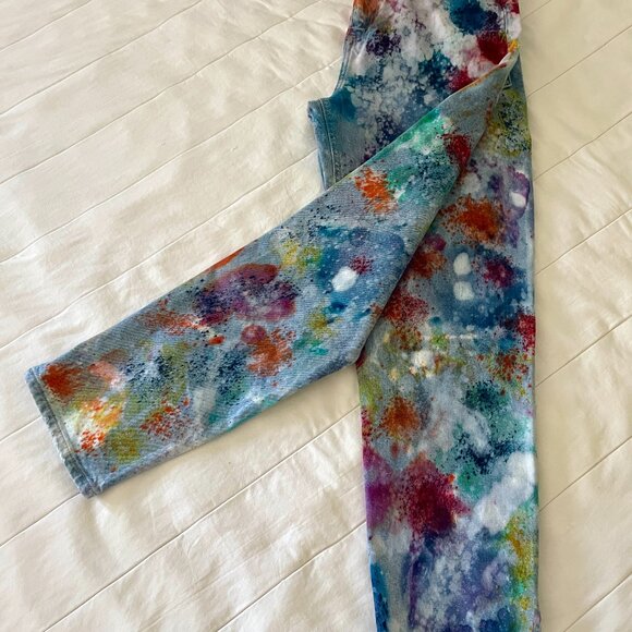 Free Speech Jeanies – Abstract Expressionist Size 8 Boyfriend style - Picture 8 of 16